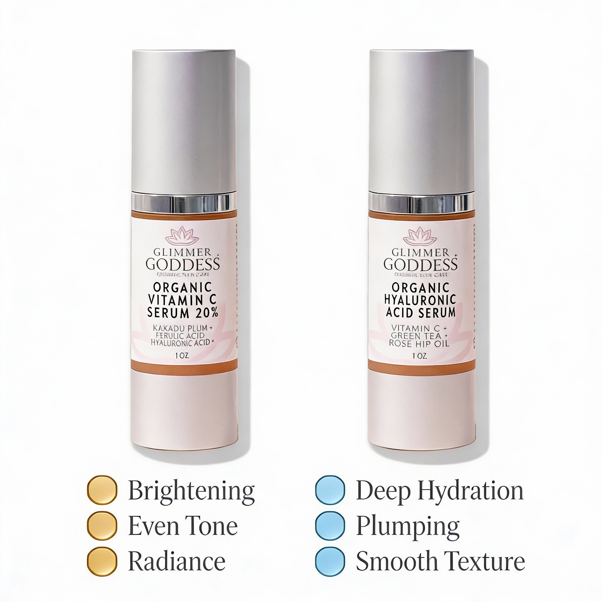 Vitamin C + Hyaluronic Acid Duo – Brightening & Plumping
