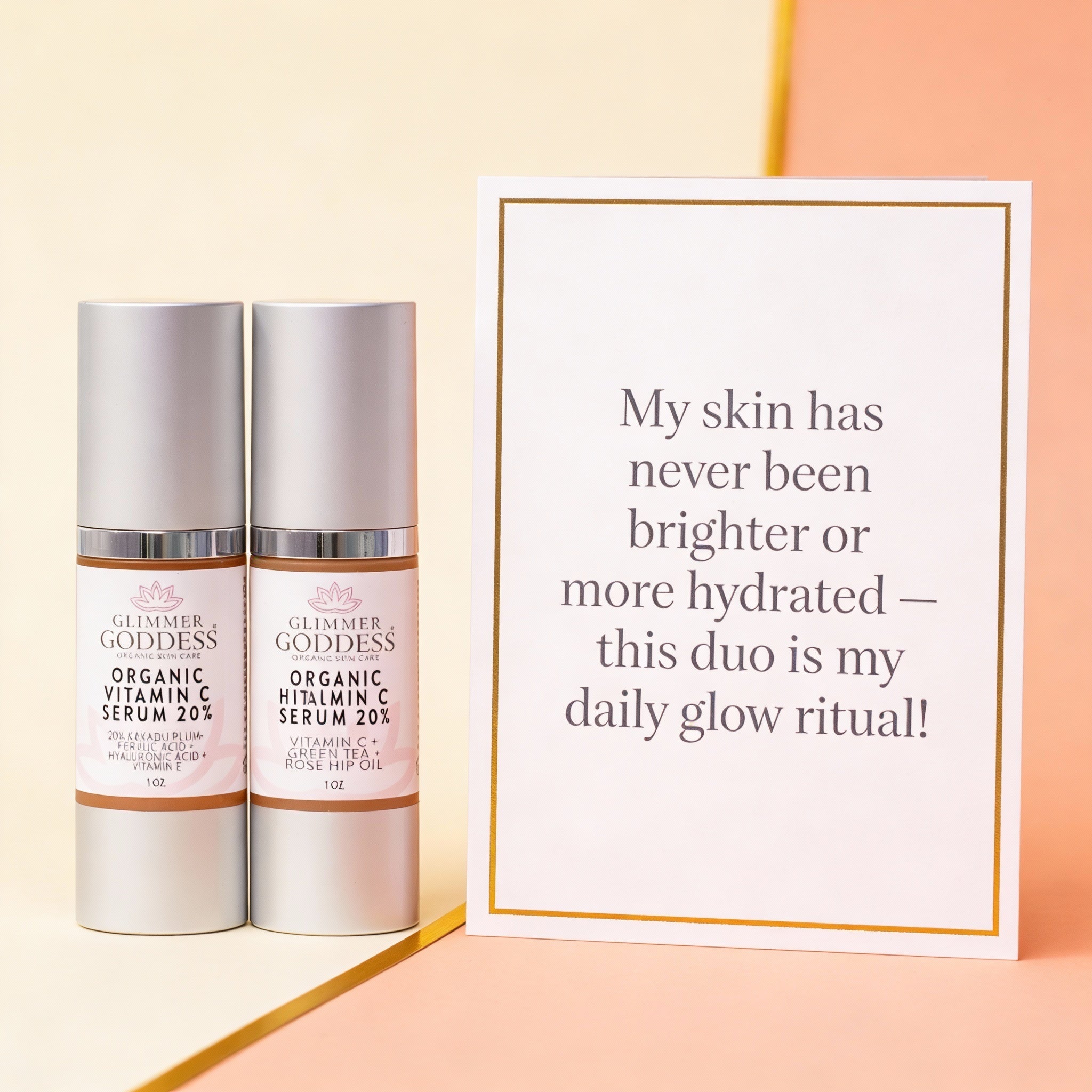 Vitamin C + Hyaluronic Acid Duo – Brightening & Plumping