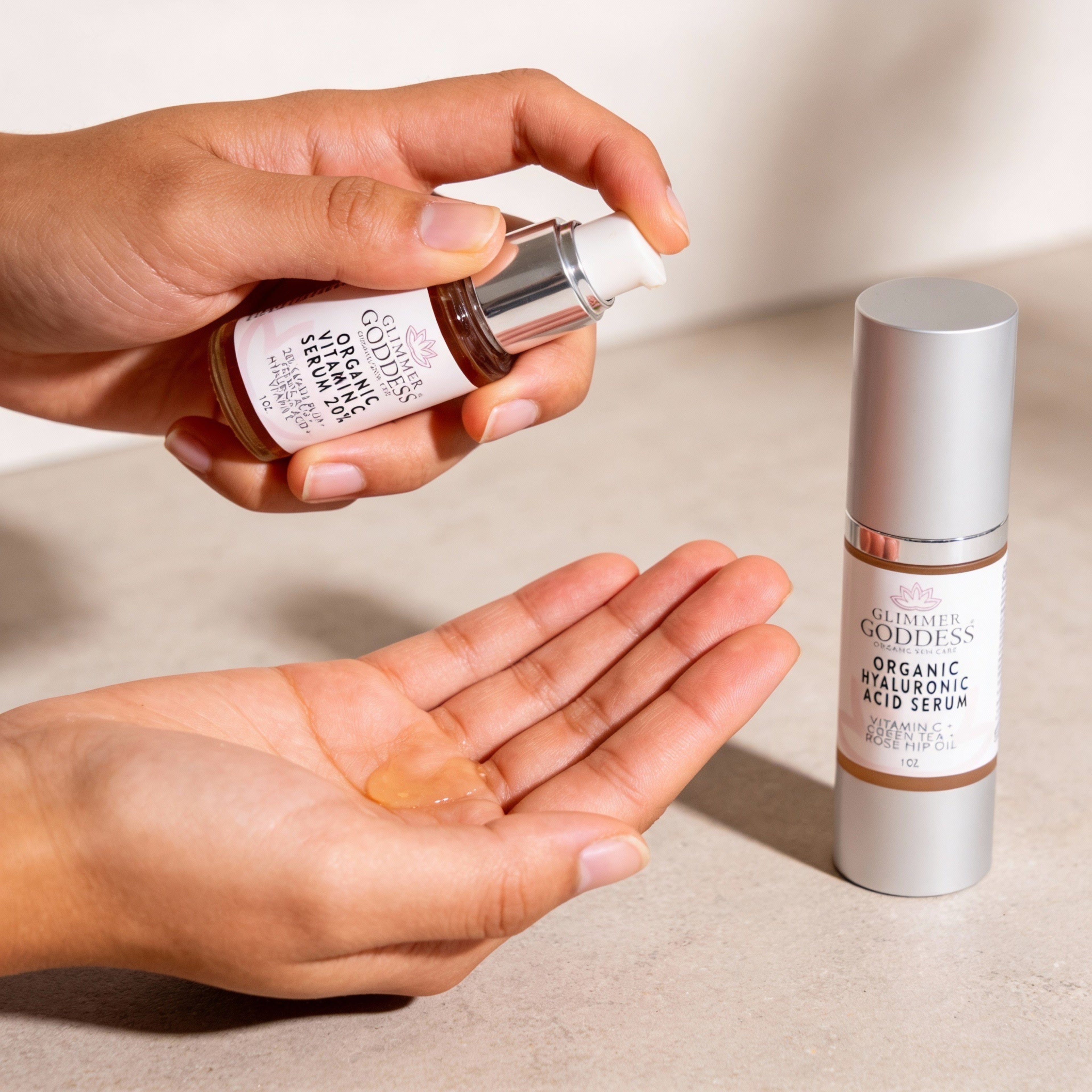 Vitamin C + Hyaluronic Acid Duo – Brightening & Plumping